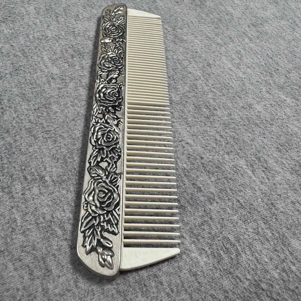 VTG 3 piece Dresser Vanity Set Silver Plated Mirror, Brush and Comb (heavy)